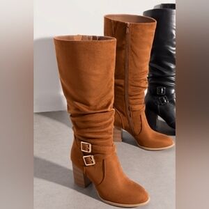 Dream Pairs Women's Brown Heeled Boots Sz 7.5